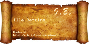 Ille Bettina névjegykártya