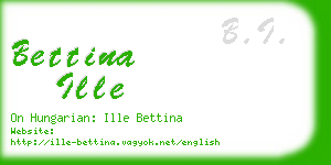 bettina ille business card